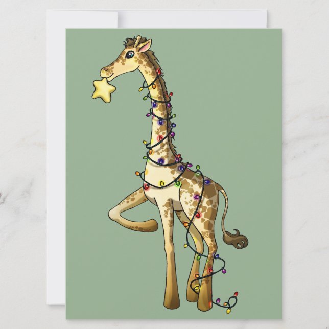 Invitación Jirafa Brillante (Anverso)