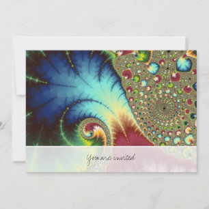 Invitación Joanie 50 Fractal Art