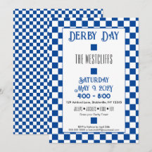 Jockey Seda Bloques Azul y Blanco Derby