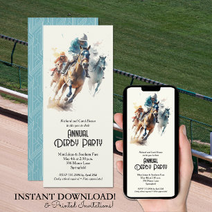 Invitación Jockeys y Racehorse Derby Fiesta