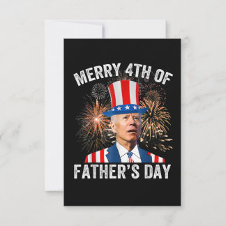 Invitación Joe Biden Feliz 4to Día del Padre Divertido 4 de J