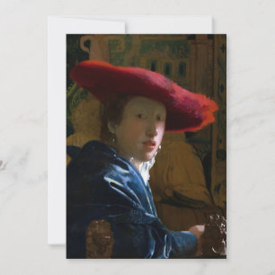 Invitación Johannes Vermeer - Chica con un Gorra rojo