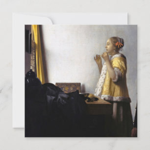 Invitación Johannes Vermeer - Joven con collar de perla