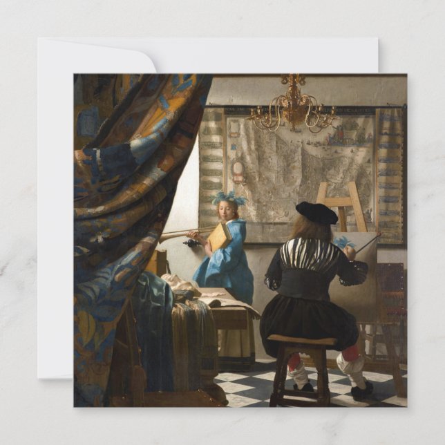 Invitación Johannes Vermeer - La historia de la pintura (Anverso)