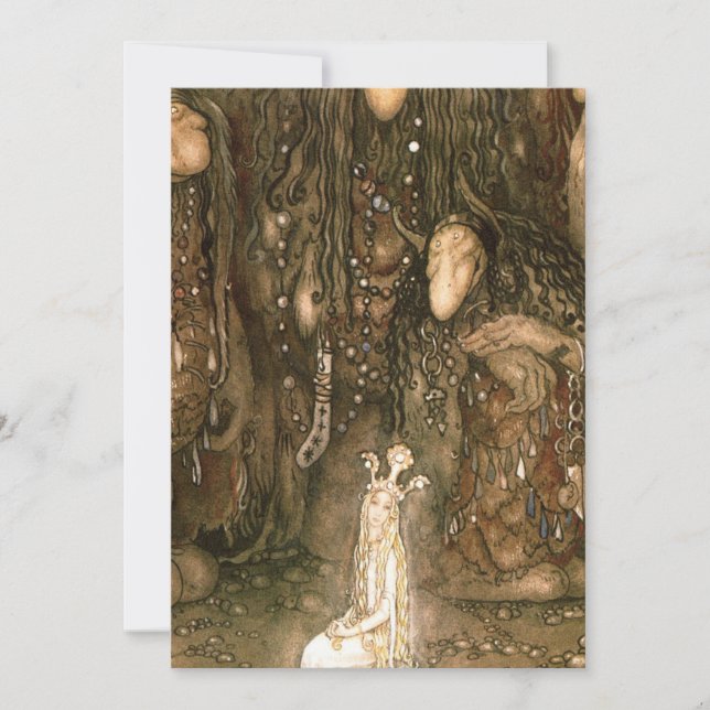 Invitación John Bauer - Míralos, Madre De Troll, Mírense. (Anverso)