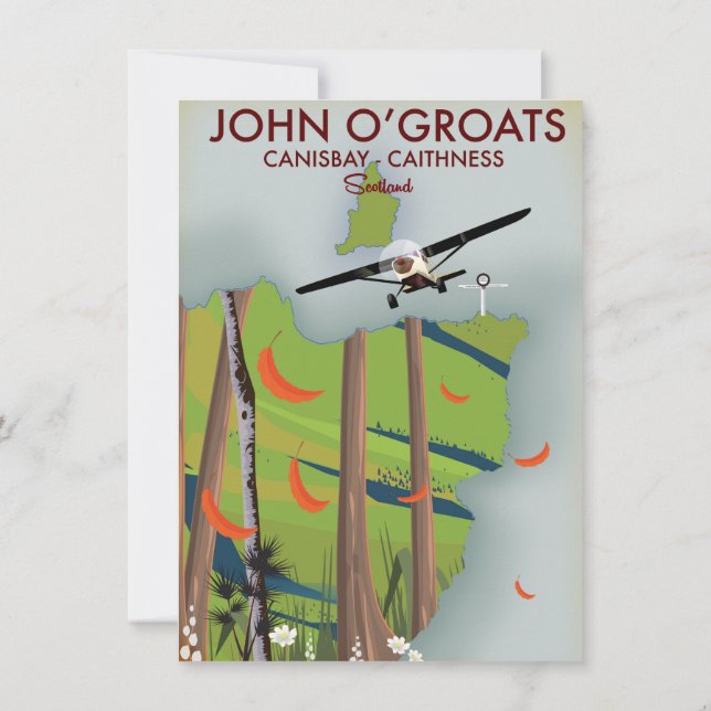 Invitación john o'groats Canisbay Caithness Escocia (Reverso)