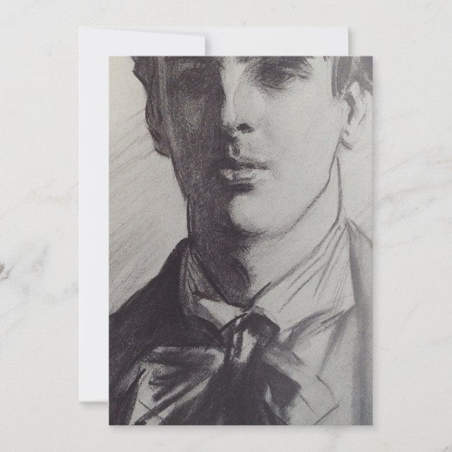 Invitación John Singer Sargent: William Butler Yeats (Anverso)