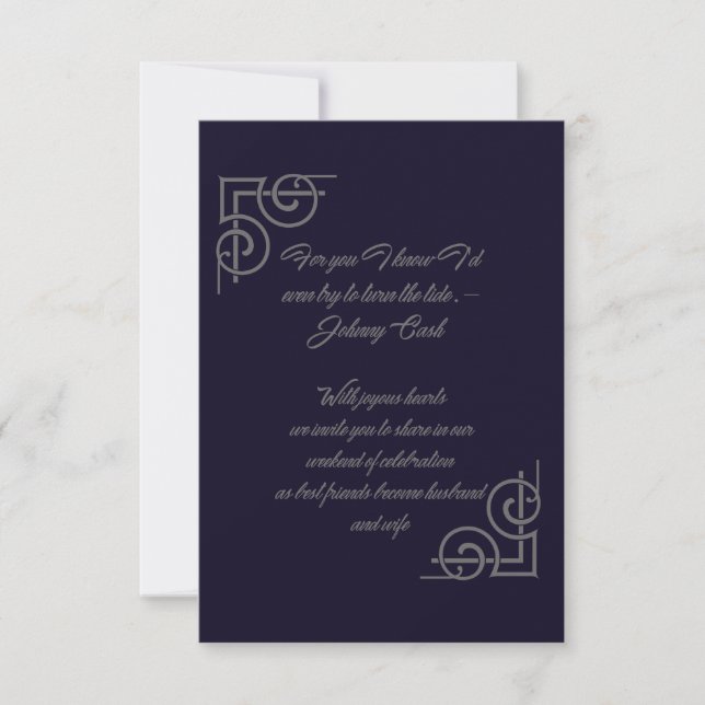 Invitación Johnny Cash (Anverso)
