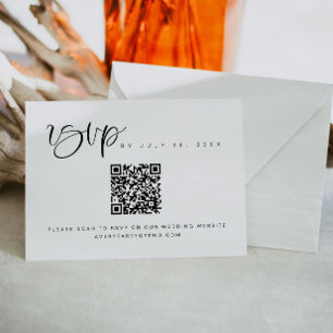 Invitación JOLIE Boho Modern Minimalista Código QR Boda RSVP