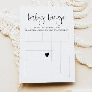 Invitación JOLIE Juego de Bingo Minimalista Baby Shower moder