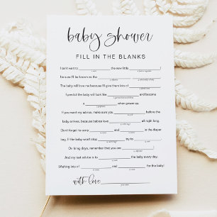 Invitación JOLIE: Libros modernos de Baby Shower, llene en bl