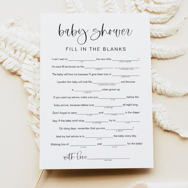 Invitación JOLIE: Libros modernos de Baby Shower, llene en bl (Subido por el creador)