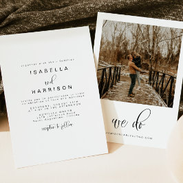 Invitación JOLIE Minimalista Boho Boda simple de fotos