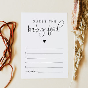 Invitación JOLIE Modern Boho adivina el juego de la comida pa