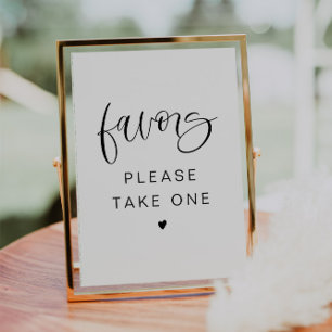 Invitación JOLIE Modern Boho Font Por favor tome un Rótulo fa