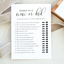 Invitación JOLIE Moderno adivina quién es el juego de Baby Sh