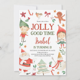 Invitación Jolly Good Time Elves Birday