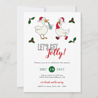 Invitación Jolly Goose Cocktail Drink Holiday Christmas Party