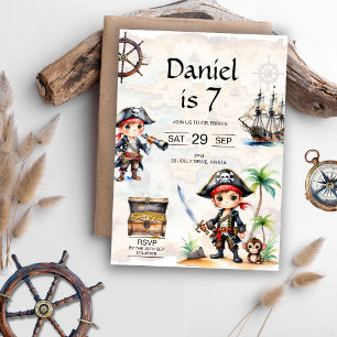 Invitación Jolly Pirates 7ª fiesta de cumpleaños