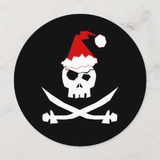 Invitación + Jolly Roger | Pirata Santa + [Fiesta de vacacion