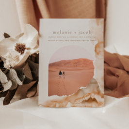 Invitación Joshua Tree Bohemian Neutral Boda Foto