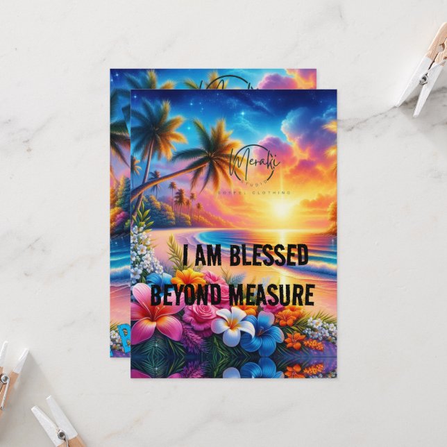 Invitación Journey with Grace: I Am Blessed Travel Backpack" (Anverso/Reverso In Situ)