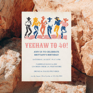 Invitación Joven de Yeehaw moderna Fiesta de cumpleaños númer