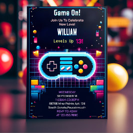 Invitación Joven niño Guay Niños jugando nivel 10 años