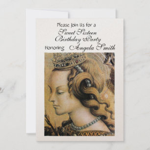 Invitación JOVEN PRINCESS SWEET 16 FIESTA Champagne Blanco