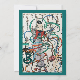 INVITACIÓN JÓVENES CHICAS, COLORIDOS RIBBONOS BRIDAL SHOWER M