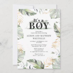 Invitación Jóvenes de Baby Shower en graffe de Safari Jungle