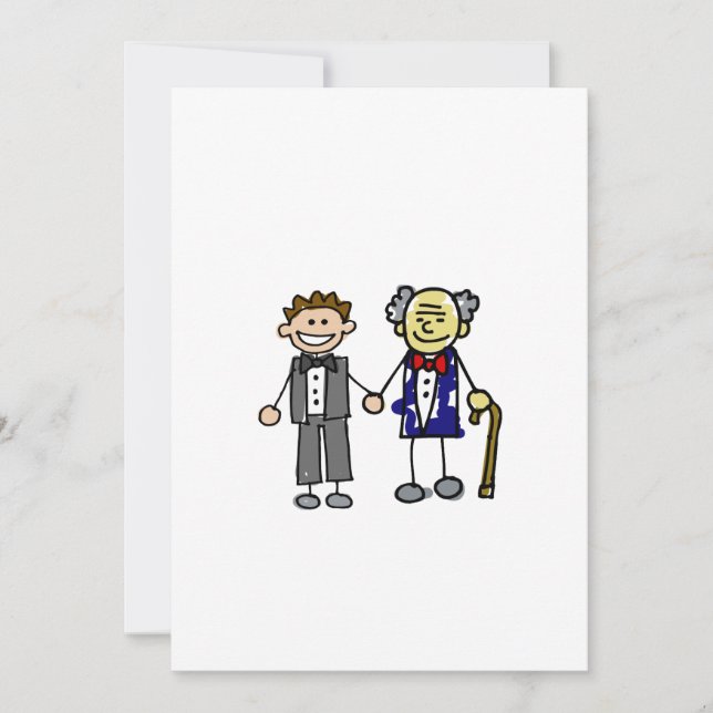 Invitación Jóvenes jóvenes blancos homosexuales asiáticos (Anverso)