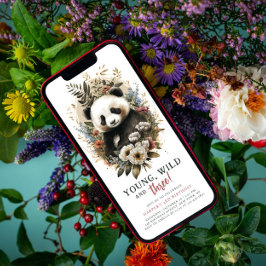 Invitación Jóvenes salvajes de tres hijos de tercer cumpleaño