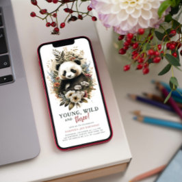 Invitación Jóvenes salvajes de tres hijos de tercer cumpleaño