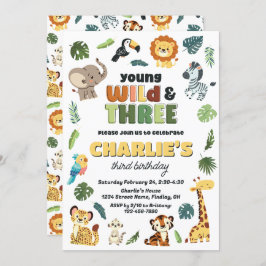 Invitación Jóvenes salvajes y 3 fiestas de cumpleaños de anim