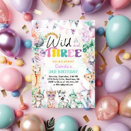 Invitación Jóvenes salvajes y tres Chicas de animales de Safa