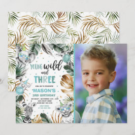 Invitación Jóvenes Salvajes Y Tres Fiestas De Animales De La 