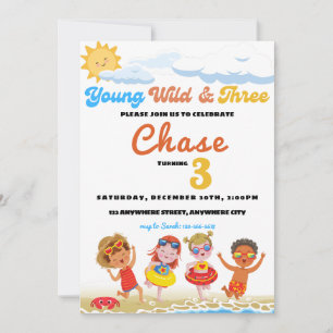 Invitación Jóvenes Salvajes Y Tres Fiestas De Cumpleaños En L