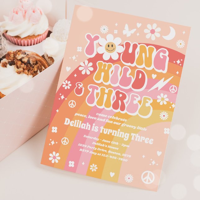 Invitación Jóvenes Salvajes Y Tres Hippies Fiestas De Tercer  (Subido por el creador)