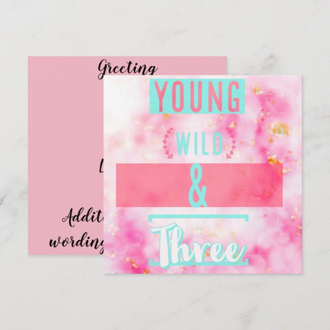 Invitación Jóvenes silvestres y tres (Anverso / Reverso)