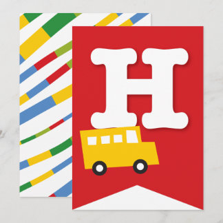 Invitación Jóvenes transportan pancarta de Fiesta de cumpleañ
