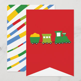 Invitación Jóvenes transportan pancarta de Fiesta de cumpleañ