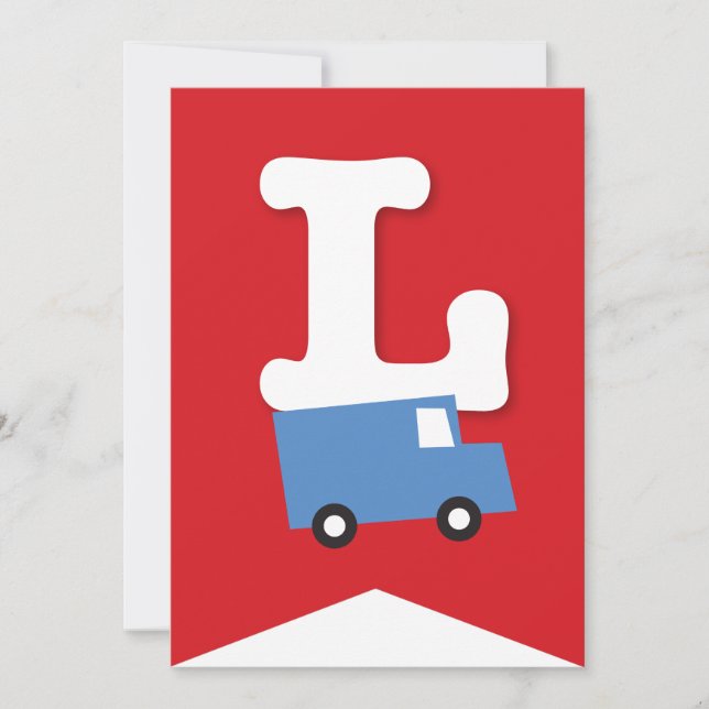 Invitación Jóvenes transportan pancarta de Fiesta de cumpleañ (Anverso)