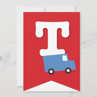 Invitación Jóvenes transportan pancarta de Fiesta de cumpleañ