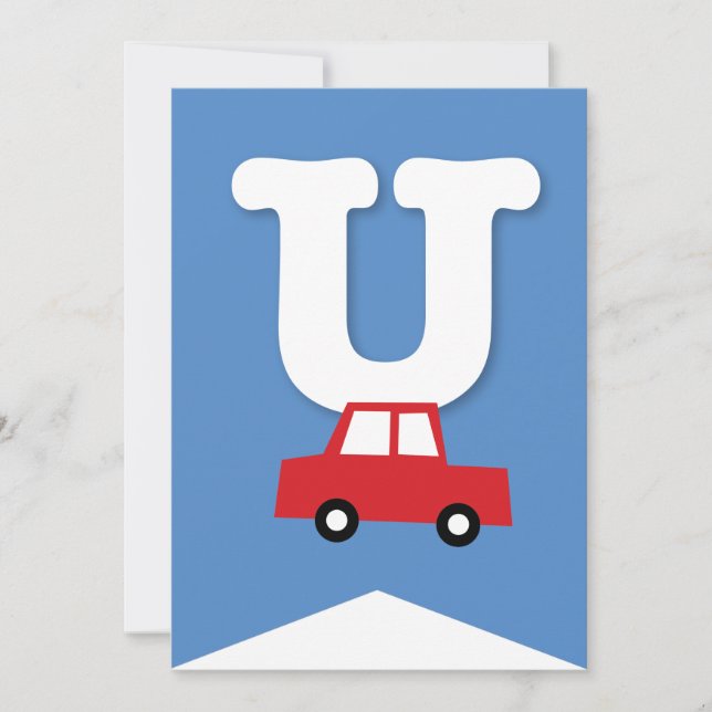 Invitación Jóvenes transportan pancarta de Fiesta de cumpleañ (Anverso)