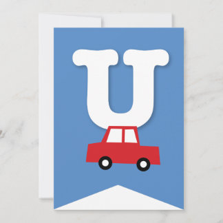 Invitación Jóvenes transportan pancarta de Fiesta de cumpleañ