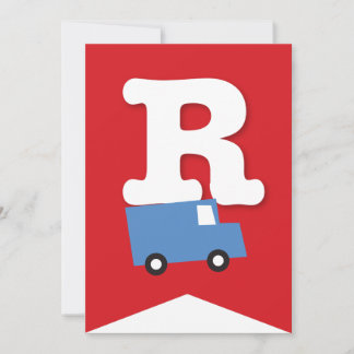 Invitación Jóvenes transportan pancarta de Fiesta de cumpleañ