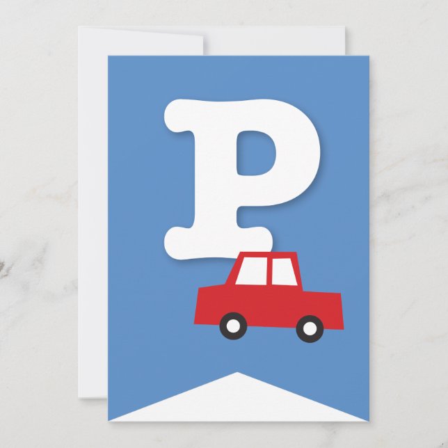 Invitación Jóvenes transportan pancarta de Fiesta de cumpleañ (Anverso)