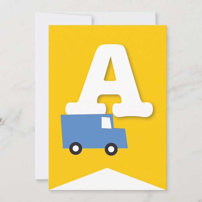 Invitación Jóvenes transportan pancarta de Fiesta de cumpleañ (Anverso)