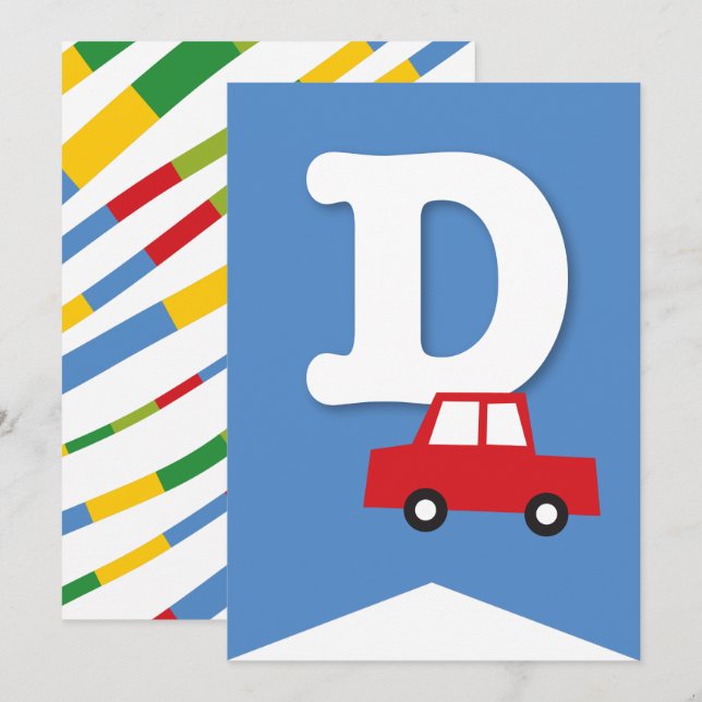 Invitación Jóvenes transportan pancarta de Fiesta de cumpleañ (Anverso / Reverso)